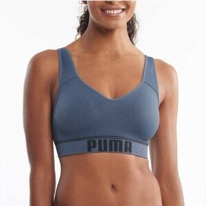 PUMA Convertable Sports Bra - Gray Blue